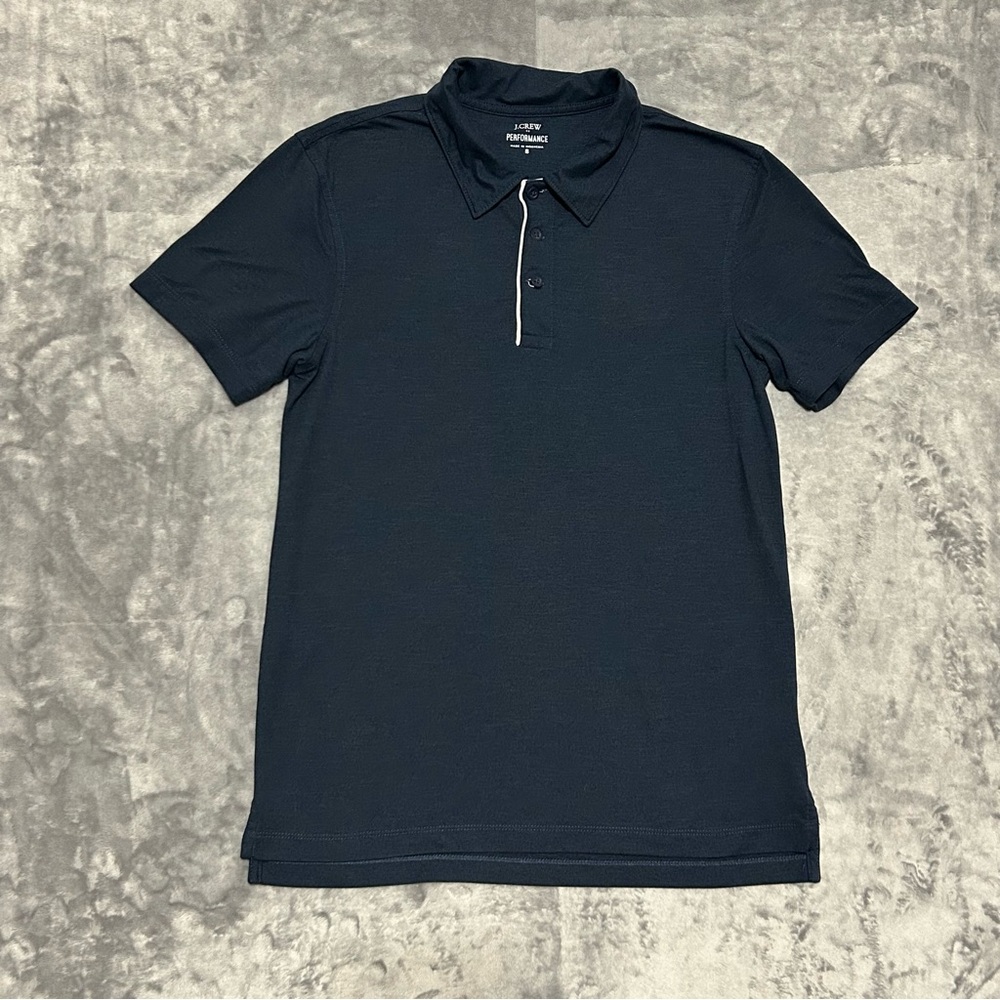 J. Crew Performance Dark Blue Polo Shirt